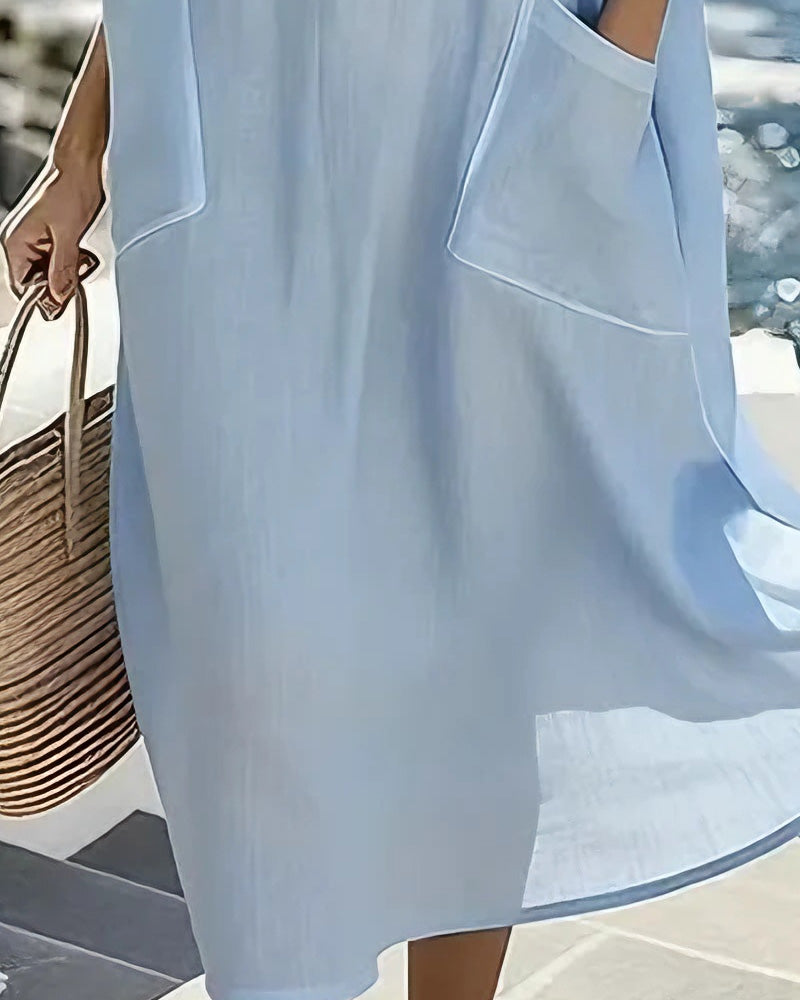 Jurk Modieus Gedrapeerd Wijd