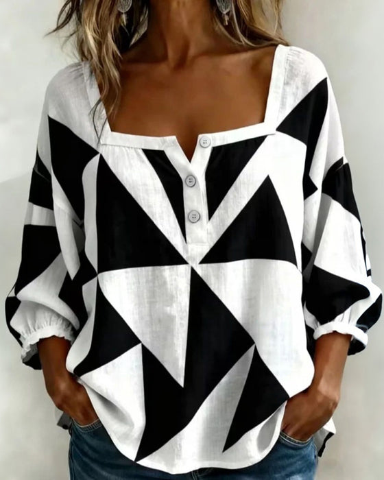 Blouse Casual Geometrische Print