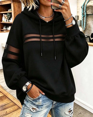 Hoodie Transparant Horizontale Streep