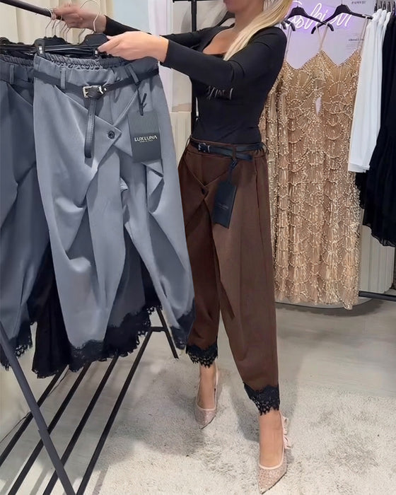 Broek Modieus Kant Stiksel Harem