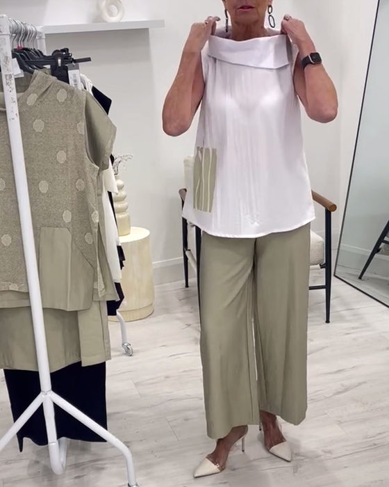 Pak Mouwloos Brede Kraag Mode