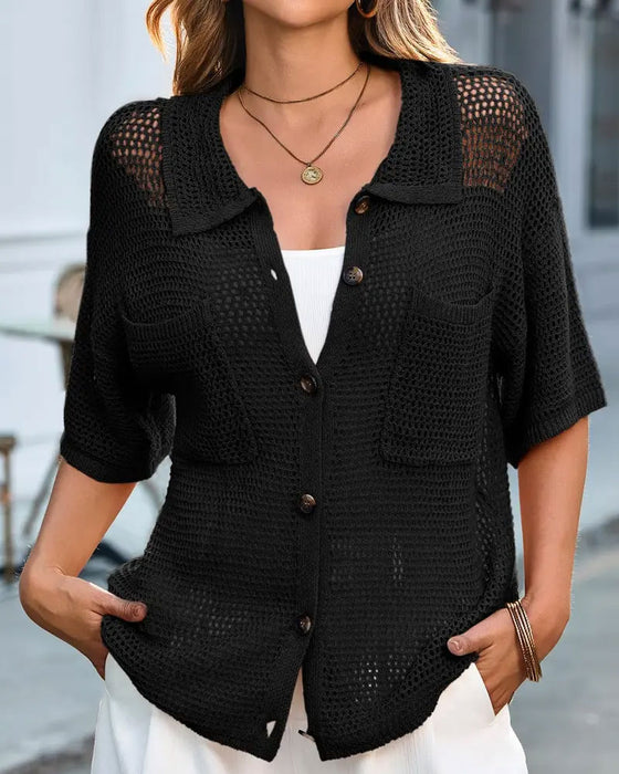 Cardigan Reverse Holle Mesh