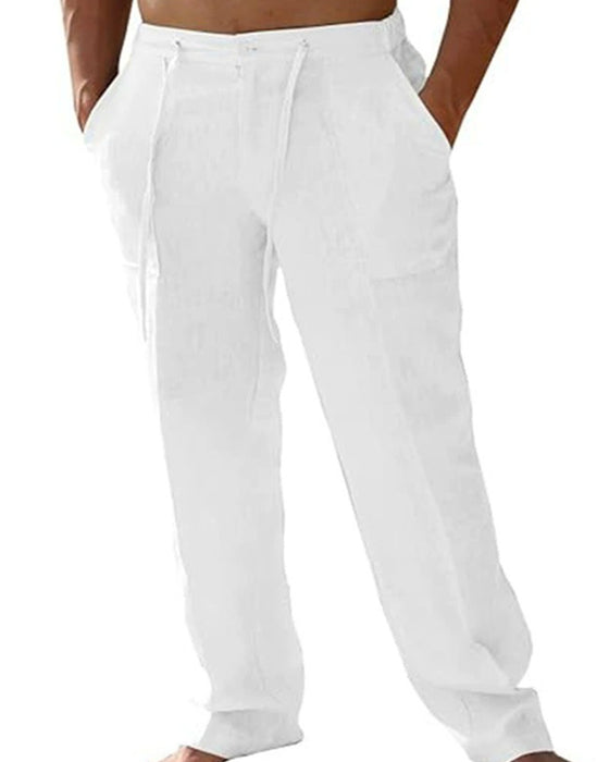 Broek Effen Kleur Zak Trekkoord Strand