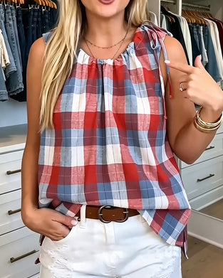Tanktop Ruit Mouwloos