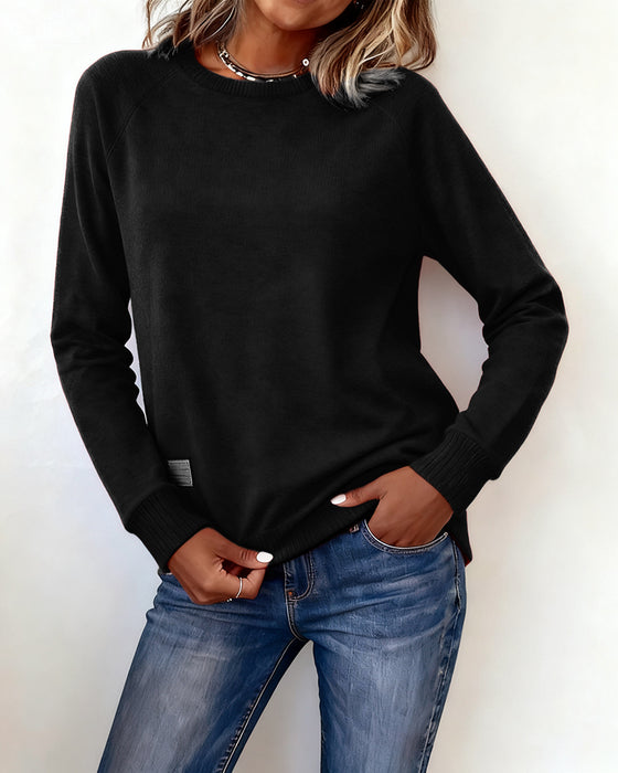 Modieus Casual Sweatshirt Met Ronde Hals