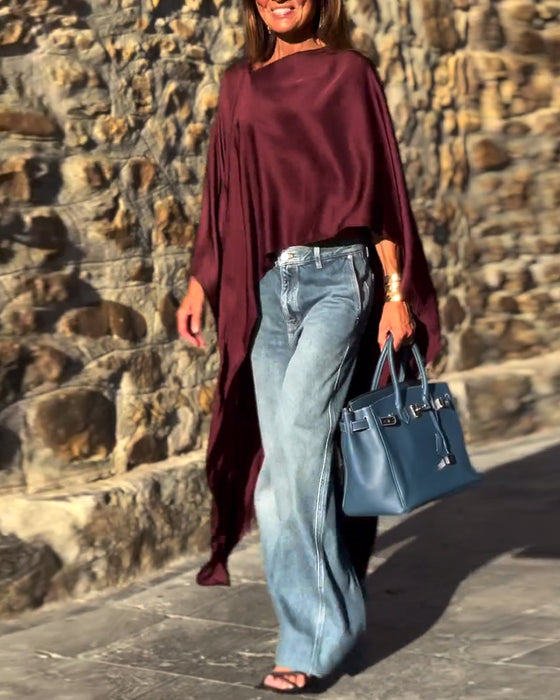 Effen kleur Batman onregelmatige blouse