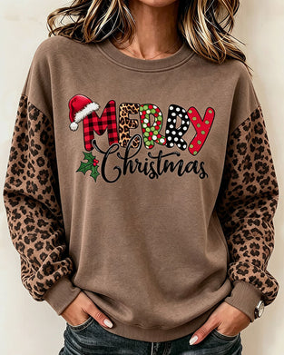 Sweatshirt Ronde Hals Luipaardprint