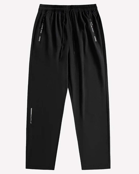 Broek Elastische Taille Letter Print Atletisch