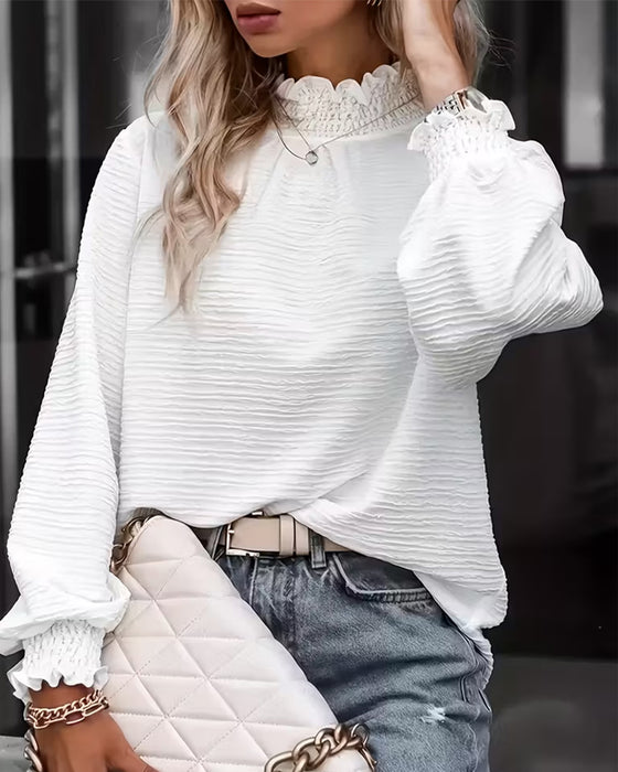 Shirt Effen Kleur Textuur Gerimpeld