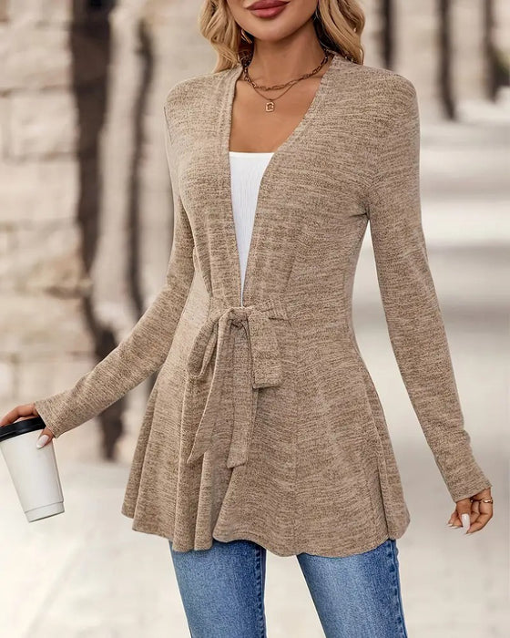 Effen Kleur Langmouwige Casual Mode Cardigan