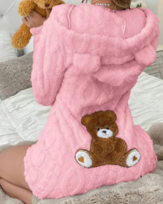 Overalls Effen Capuchon Fleece
