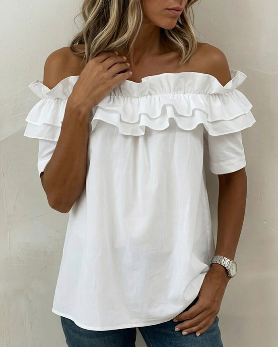 Blouse Ruches Off-The-Shoulder