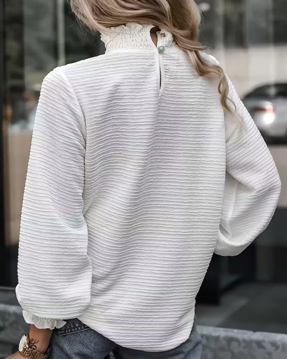 Shirt Effen Kleur Textuur Gerimpeld