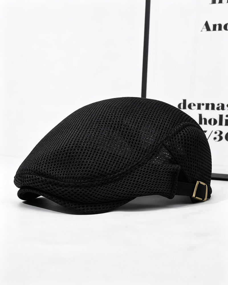 Heren Ademend Mesh Platte Pet - Verstelbare Newsboy Ivy Baret Zomerhoed