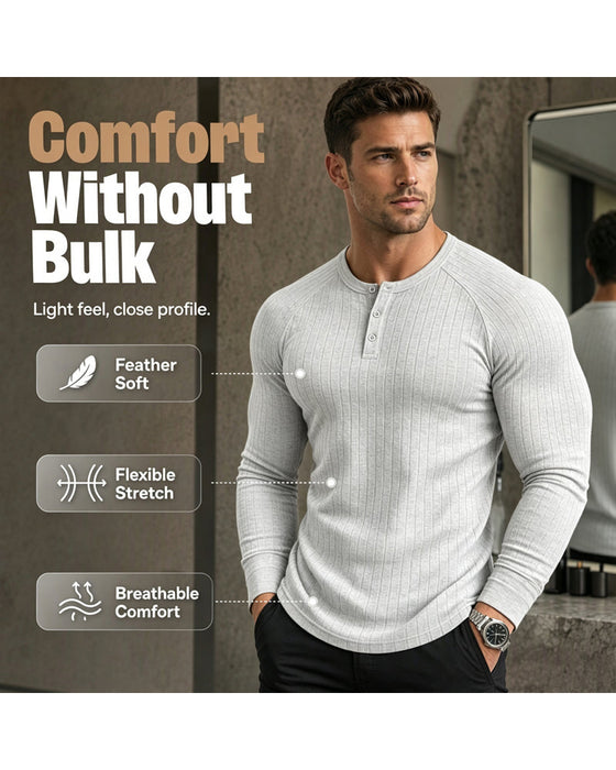 T-Shirt Verticale Streep Lange Mouw