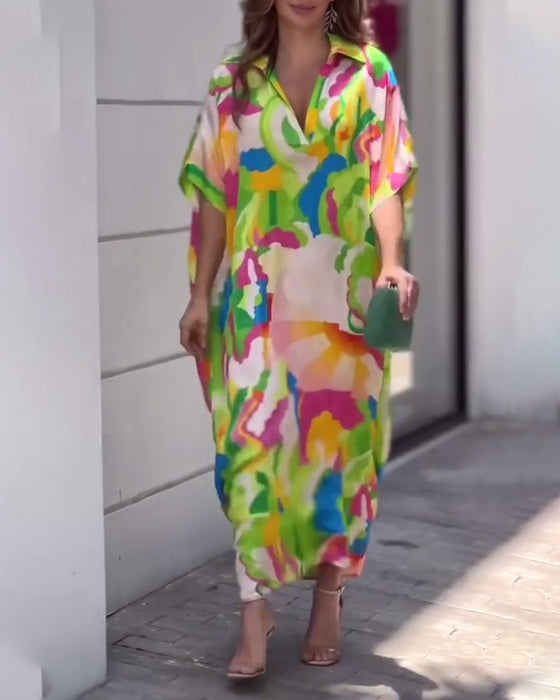 Kleine hemdje bikiniset met bloemenprint