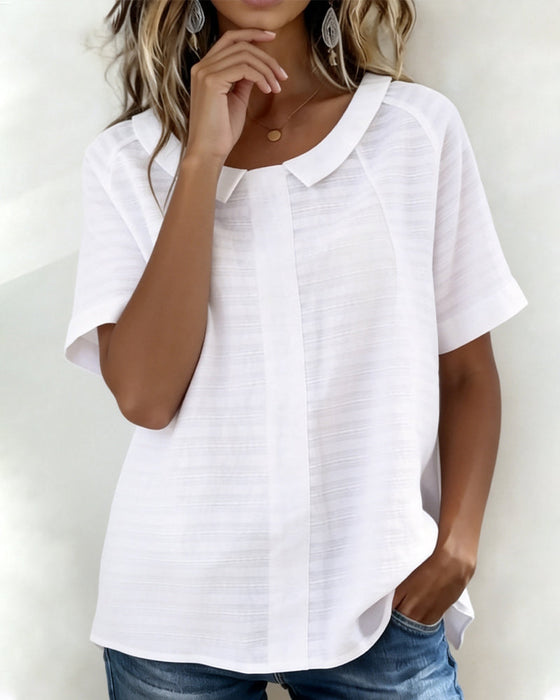 Blouse Gestructureerd Peter Pan Kraag