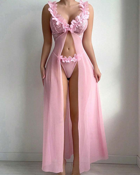Lingerie Bloem Bretels Doorzichtig
