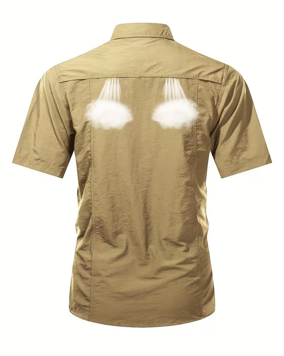Overhemd Van Ademend Materiaal Korte Mouw Casual Look
