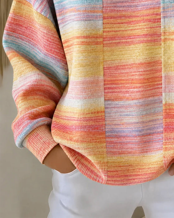 Sweatshirt Rondhals Knoop Ombre