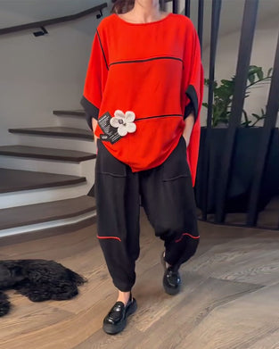 Set Losse Bloomers Casual Color-Blocking