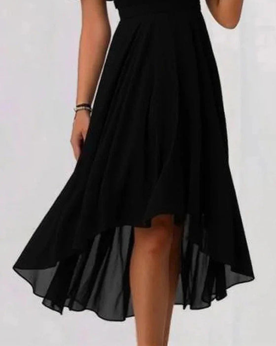 Jurk Mesh Patchwork Onregelmatig