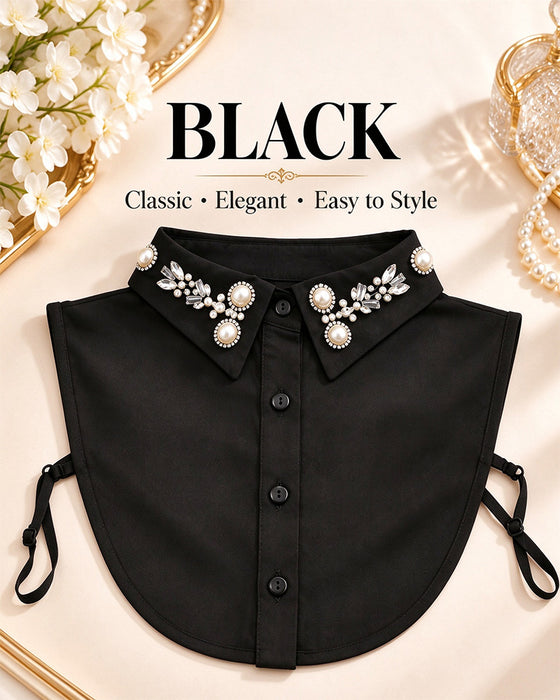 ✨ Met Juwelen Bezette Afneembare Kraag-Instant Elegantie & Moeiteloos Layeren