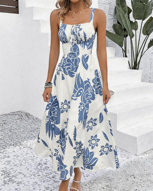 Jurk Elegant Bandje Print