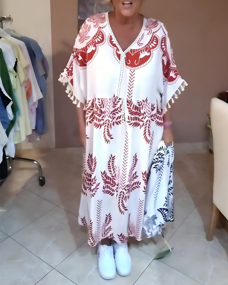 Jurk V-Hals Los Plus Maat