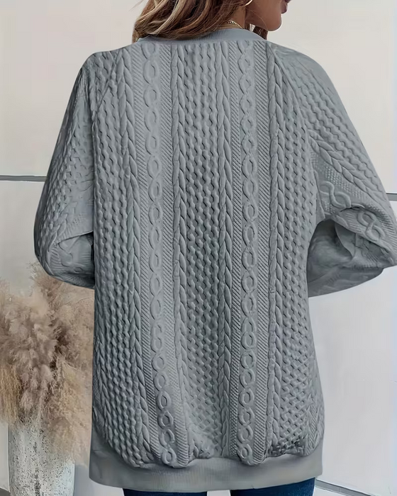 Sweatshirt Ronde Hals Casual Split Zak