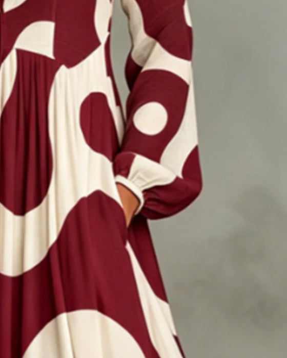Jurk Knoop Zak Print