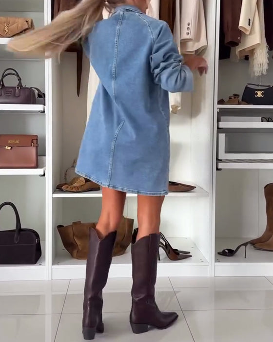 Jurk Wijd Driekwart Raglanmouwen