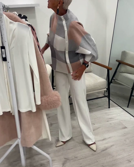 Ruiten Trui Met Lange Mouwen En Coltrui