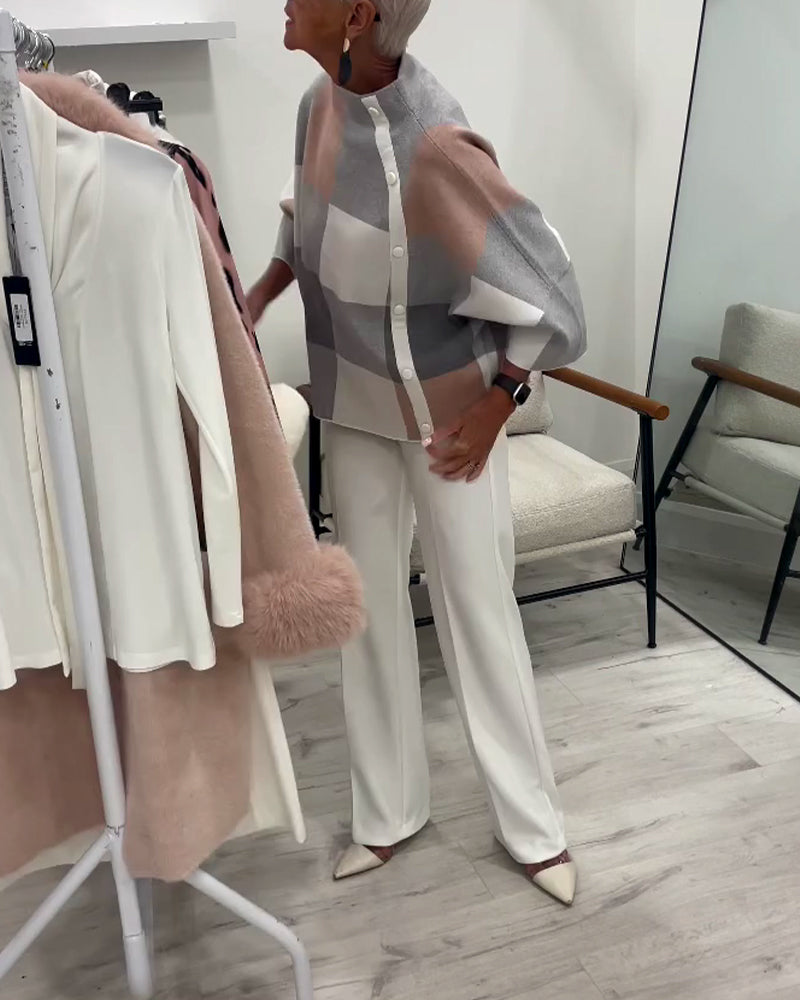 Ruiten Trui Met Lange Mouwen En Coltrui