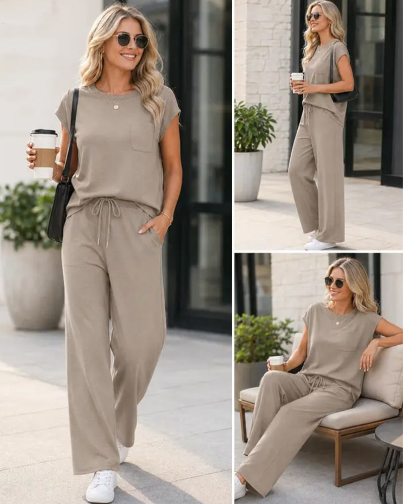 Set Effen Korte Mouw En Lange Broek