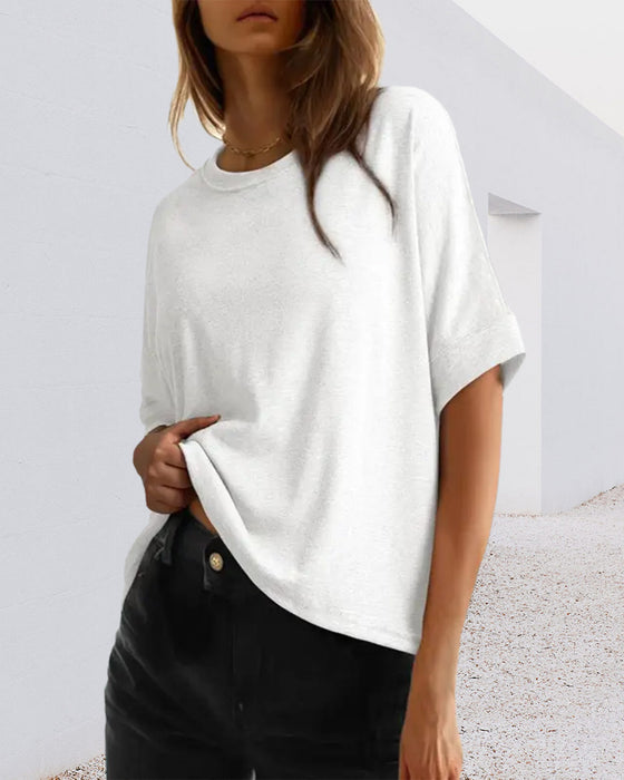 T-Shirt Vleermuis Korte Mouw