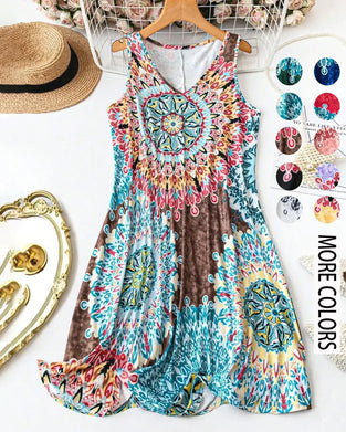 Jurk Bohemian Print Mouwloos