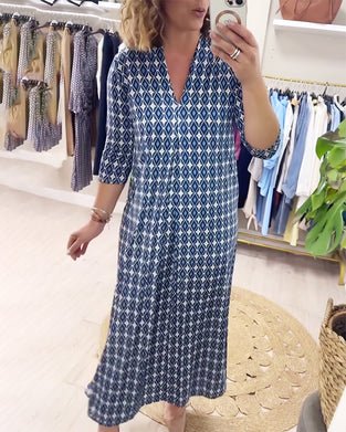 Jurk Geometrisch Print Maxi