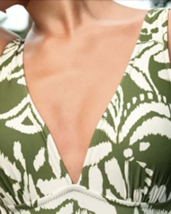 One-Piece Botanisch Afdruk Twist
