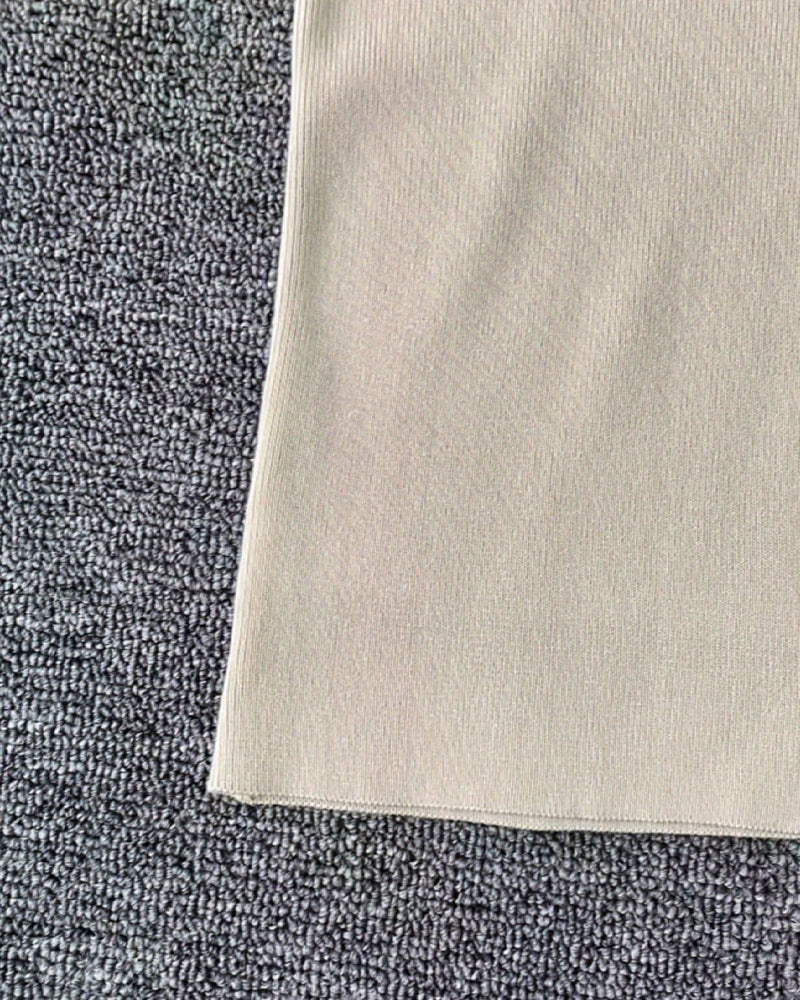 Blouse Contrastkleur Klinkende Kraag Korte Mouw