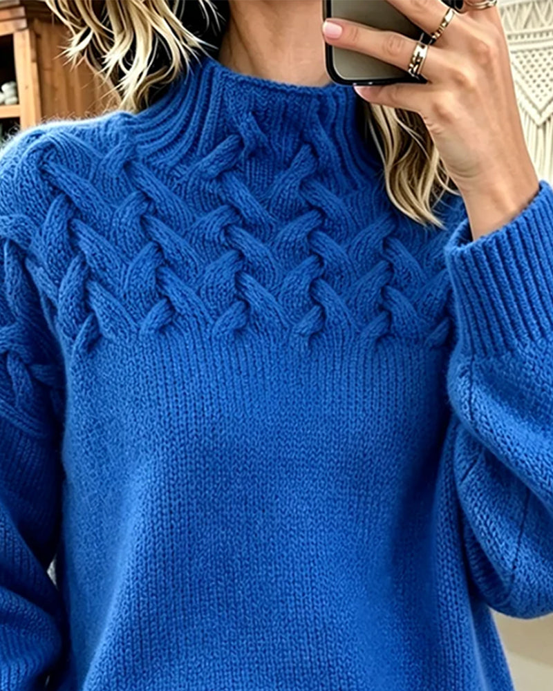 Pullover Effen Casual Lange Mouw