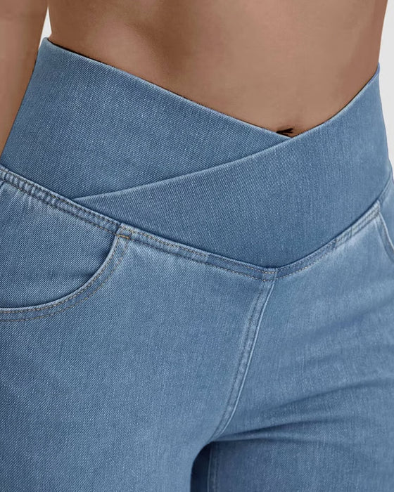 Broek Hoge Rekbaarheid Mode Zak Flare