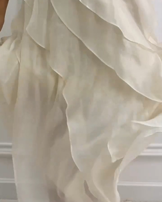 Jurk Mouwloos Ruffle Elegant