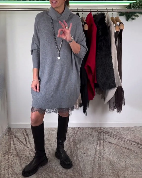 Draagriemen Kant Netjurk Kostuum Hoge Kraag Vleermuismouwen