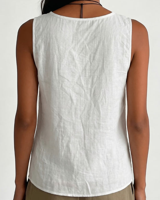 Tank Top Metalen Ring Knoop