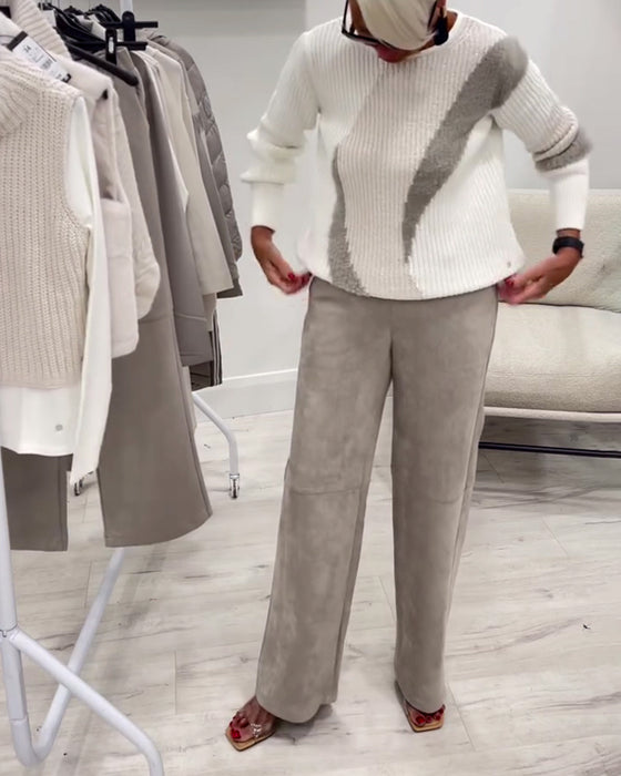 Trui Crew Neck Comfortabel Casual