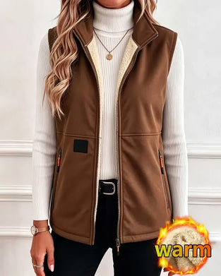 Cardigan Gevoerd Polar Fleece Open Voorzijde