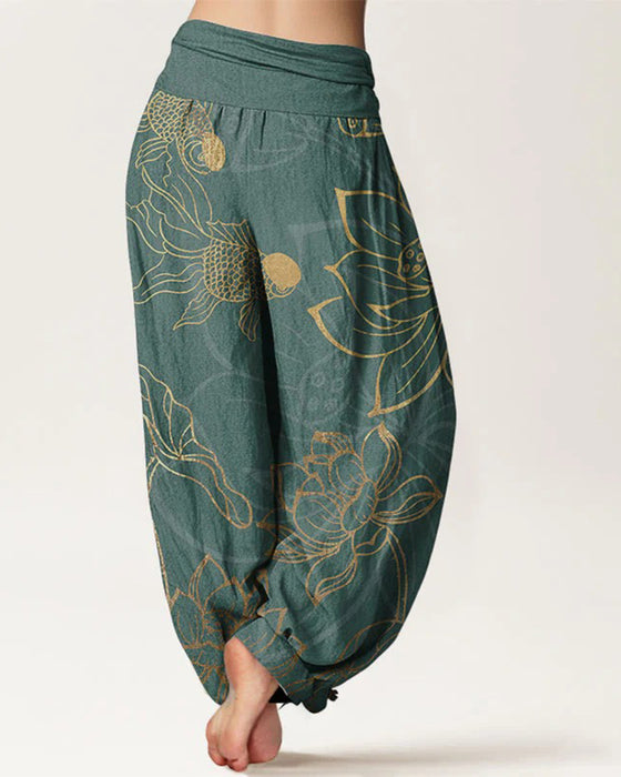 Broek Hoge Taille Geplooide Taille Harem