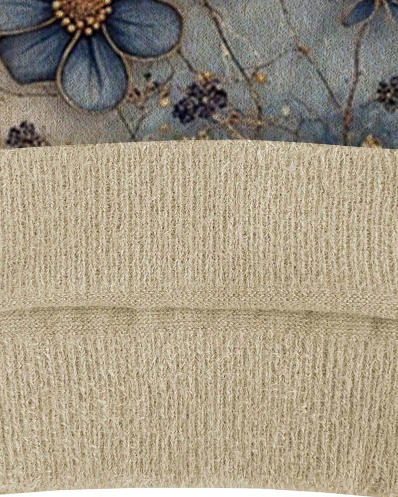 Pullover Aquarel Bloemenpatroon Mouwloos