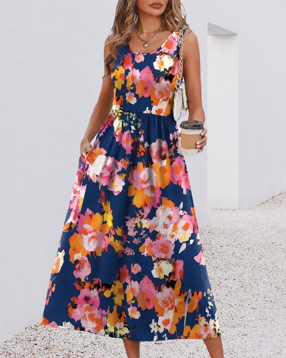 Jurk Elegant Verfijnd Visgraat Mouwloos